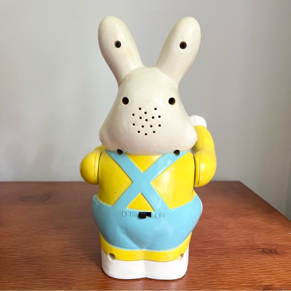 Vintage 1995 Gemmy Bubble Blowing Rabbit Animated Easter Decoration Kid’s Toy - Picture 4 of 8